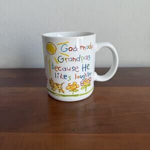 God Made Grandpas He Likes Laughter Happiness Coffee Cup Hallmark 1986 Vintage